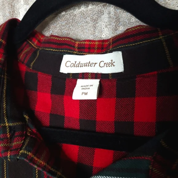 Coldwater Creek EUC PM Into the Mix Plaid Button-Down Tunic - Picture 6 of 12